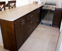 Dark colour Kitchen Colour with beige marble in Makadi