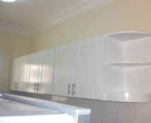 White Kitchen with black marble in Tiba